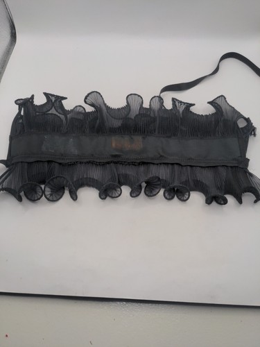 Cuello negro con doble volante victoriano de gasa gótico - Imagen 6 de 6