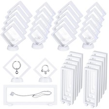 30 Pack 3D Floating Display Stand Floating Frame Display Case Coin Display Ho...