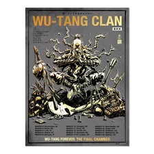 OFFICIAL WU-TANG CLAN GREY & GOLD FOIL POSTER WORLD TOUR 2026 #/100 Paris London