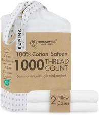 Luxury Pillow Cases King Size Set of 2  1000 Thread Count 100  Supima Cotton