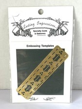 Vintage 1996 Lasting Impressions Brass Embossing Stencil Template Holly Leaf