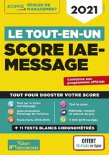 Le tout-en-un Score IAE-MESSAGE - Plus de 3200 QCM - 11 tests blancs - fil d