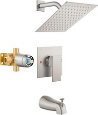 Shower Faucet Set with Tub Spout Bathtub Faucet Kit Shower Tub Faucet Set Comple