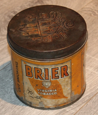 Vintage BRIER  Virginia Tobacco Tin Can