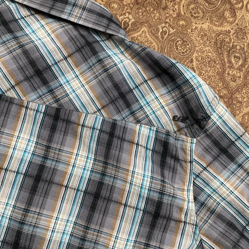 Coastal Shirt Mens XL Western Pearl Snap Plaid Button Up Long Sleeve Cowboy - Picture 10 of 11