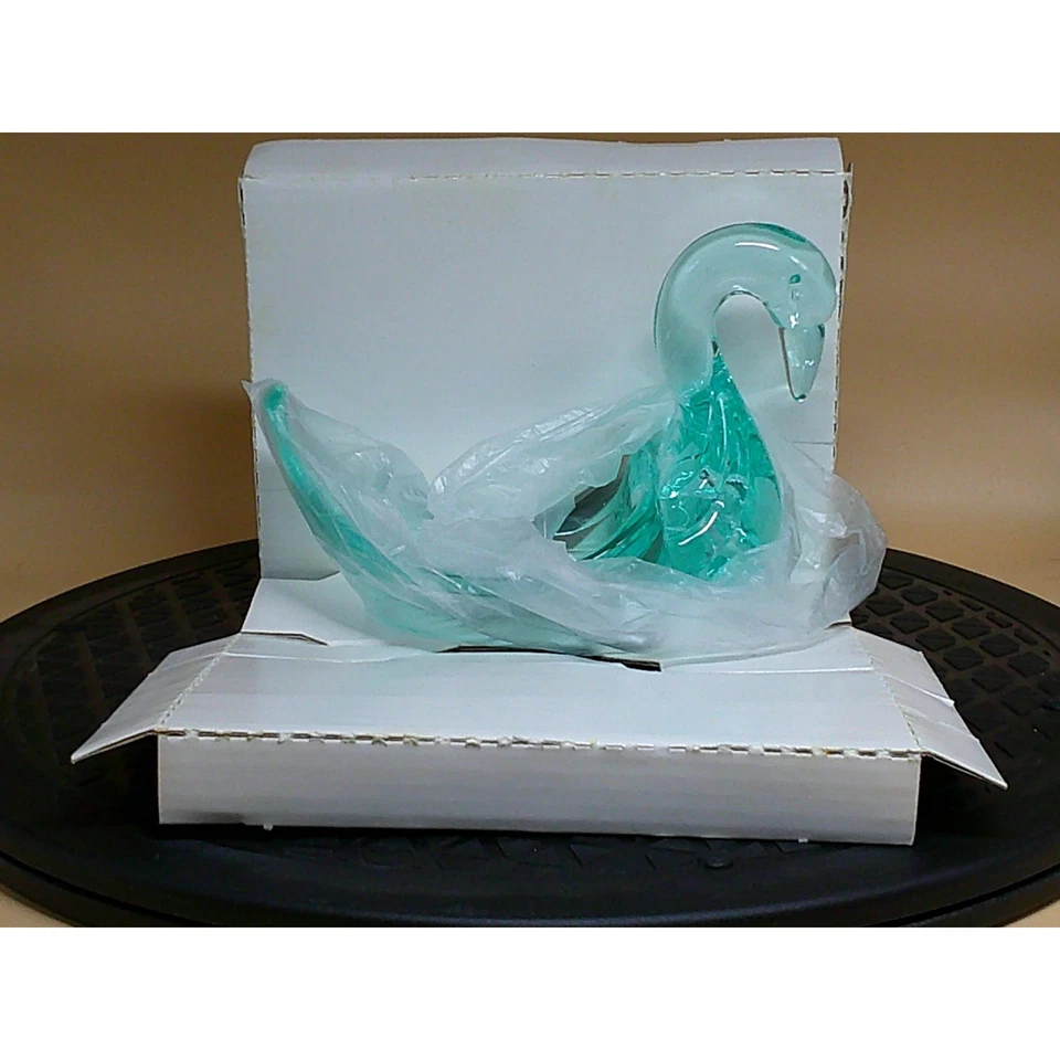 Juego de jabonera y toallero de invitado Clear Swan nuevo en caja vintage Foto 4 de 4