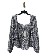 Boden Sweetheart Printed Top Blouse Shirt French Navy Tulip Sprig Women’s 10