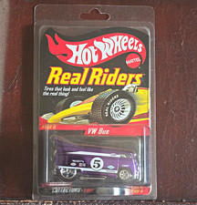 Hot Wheels Real Riders VW Bus Purple 1:64 Diecast Limited Unopened 2004