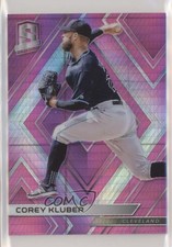 2018 Panini Chronicles Spectra Neon Pink Prizm 27/75 Corey Kluber #16 0x1