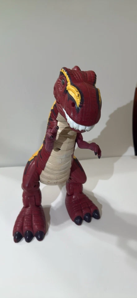 Juguete de dinosaurio Fisher Price 2005 "Mega T-Rex en movimiento y rugido" Imaginext funciona Foto 2 de 4