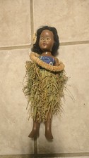 Vintage 1950's 1960's Hawaiian Hula Girl Toy Souvenir Hawaii Doll Sleepy Eyes