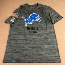 Detroit Lions Shirt L Nike Military Green NFL Flag Ribbon Logo
