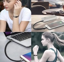 USB-C Armband-Ladekabel – Lederoptik zum Tragen, NEU 