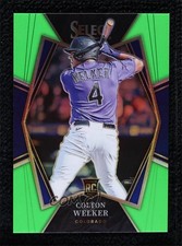 2022 Panini Select Premier Level Neon Green Prizm 14/99 Colton Welker #117 0r3f