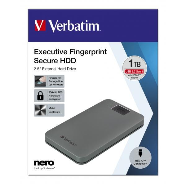 Verbatim 53652 disco rigido esterno 1 TB 5400 Giri/min 2.5 USB tipo-C 3.2 Gen 1