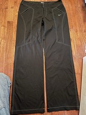 Nike Womens Black Track Pants Zip Closure Siz...