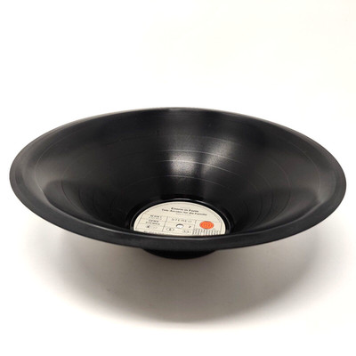Recycled Record Bowl Enorm in Form Vintage Vinyl Album LP Unique Rare Music Gift