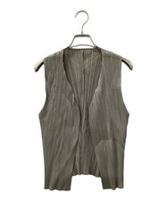 PLEATS PLEASE          pleated vest gray PP04-JE621