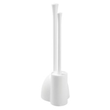 iDESIGN UNA Slim Bowl Brush and Plunger White
