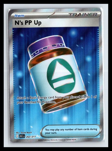 NM Holo N's PP Up Ascended Heroes 262/217 UR Pokemon Card