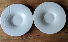2 VGC Wedgwood Nature White Bone China 17cm Saucers 