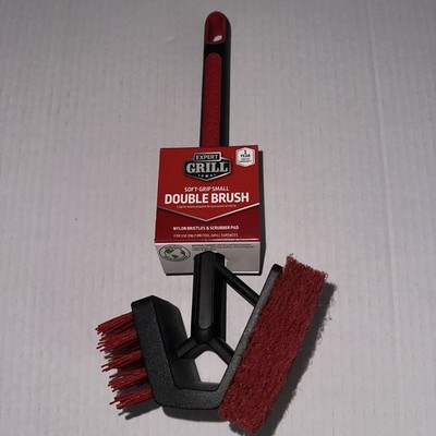 Expert Grill Soft-Grip Small. Cleaning Cold Grill Brush and Scrub Pad New