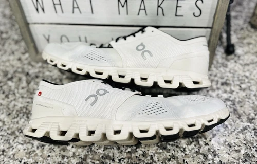 On Cloud x Men's Running Shoes Size M12/W10.5, White/Black, 40.99707