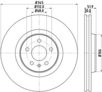 Hella Bremsscheiben Satz Vorne 55292PRO FüR Audi A6 C7 OEM