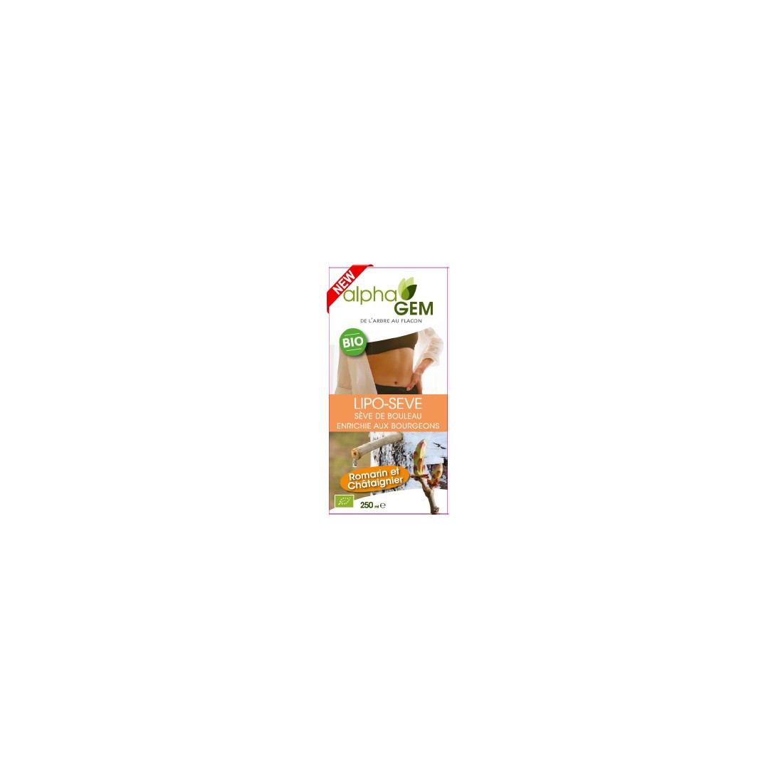 Sève de bouleau liquide Lipo-sève AlphaGEM gemmothérapie bio flacon 2x250ml