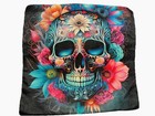 Sugar Skull Day Of The Dead Rave Festival Halloween Throw Pillow Cover Home Deco