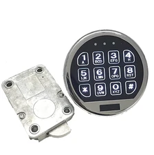 Electronic Safe Lock LED Keypad Chrome Gun Safe Lock Replacement With Swing Bolt