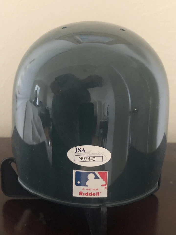 Ben Grieve Signed Autographed Oakland Athletics A's Mini Batting Helmet ROY JSA - Image 3 of 4
