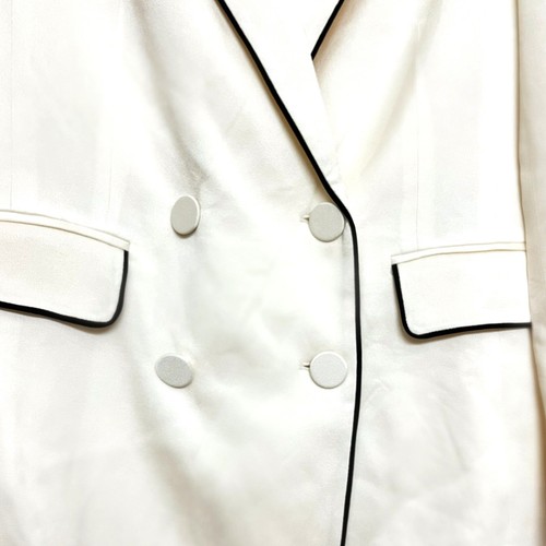 Veronica Beard Eiza Satin Jacket Winter White Silky Blazer New Womens Size 2 - Picture 8 of 12