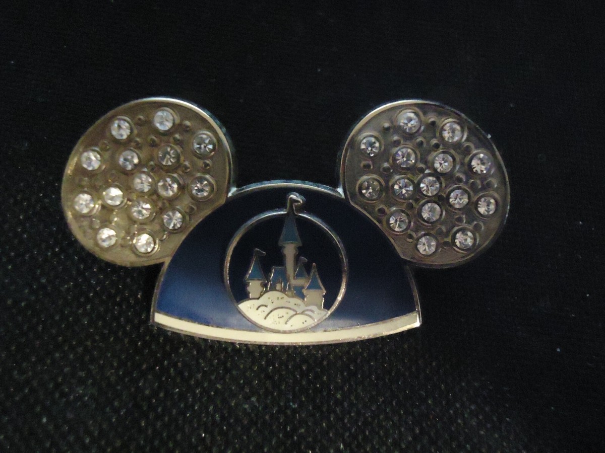 DISNEY WHERE DREAMS COME TRUE JEWELED MICKEY MOUSE EAR HAT PIN | eBay