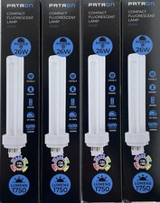 4 x 26 Watt G24q-3 4 pin COOL WHITE 4000K PLCE LAMP Dulux DE Lynx DE Patron