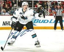 MARC EDOUARD VLASIC SIGNED 8X10 SAN JOSE SHARKS STAR AUTOGRAPH