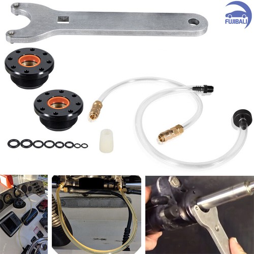 Front Mount Hydraulic Steering Cylinder Seal Kit & Bleed Kit for