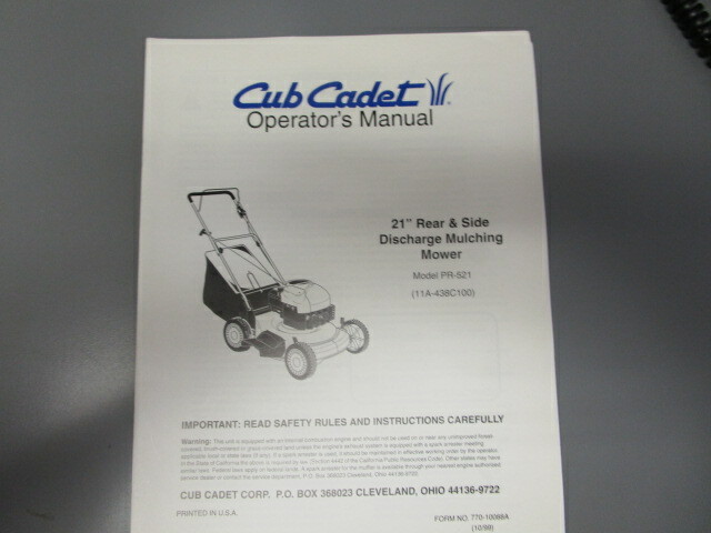 Cub Cadet 21
