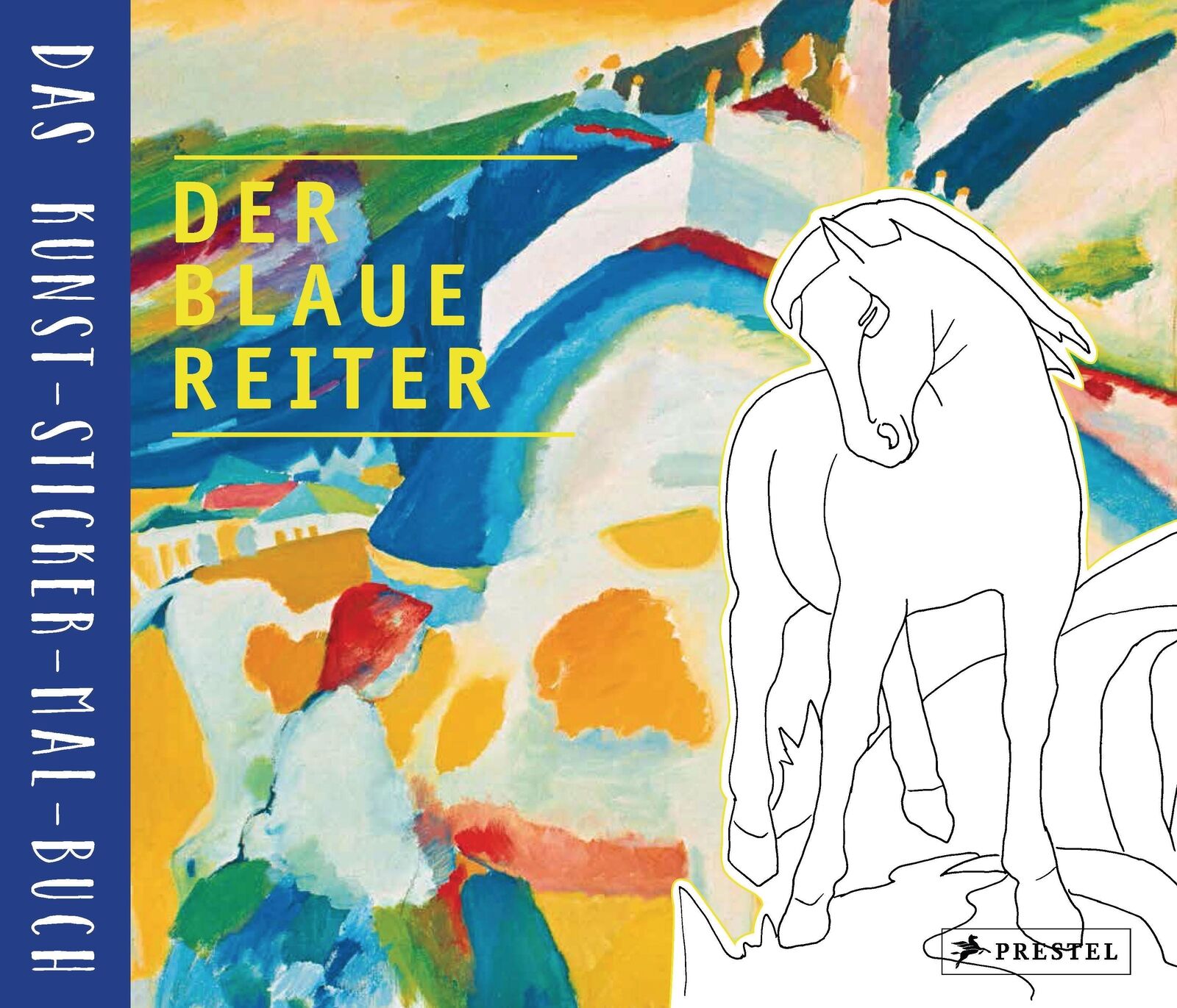 Thumbnail - Der Blaue Reiter | Doris Kutschbach | Das Kunst-stickr-mal-buch |