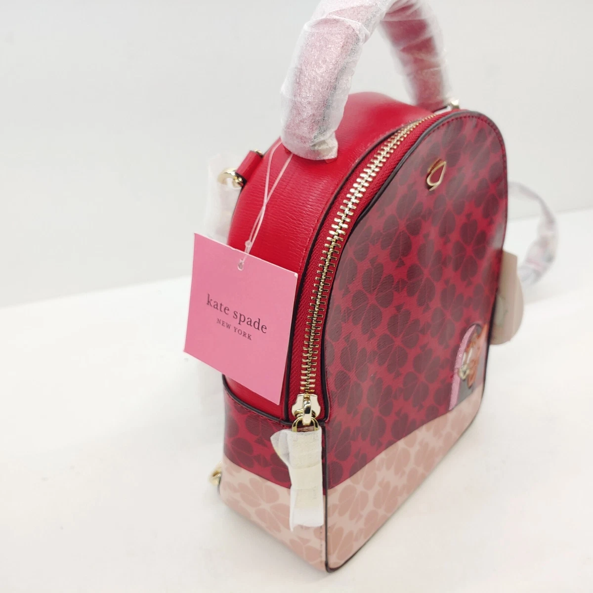 Kate Spade X Tom Jerry Mini Convertible Backpack Handbag Red Tombstone