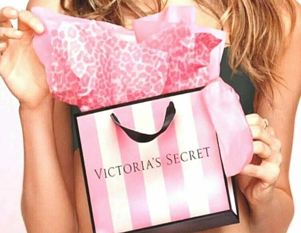 Bolso Artesanal Victorias Secret Rosa Floral Logo Pequeño Papel Compras Regalo Desplazamiento NUEVO Foto 4 de 4