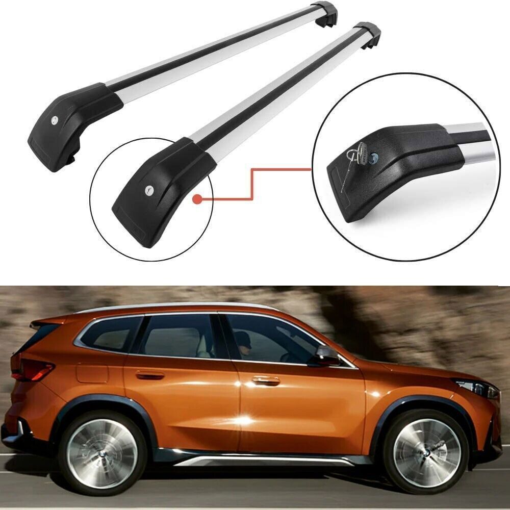 2Pcs Lockable Roof Rail Rack Cross Bars Crossbars Fits for BMW X1