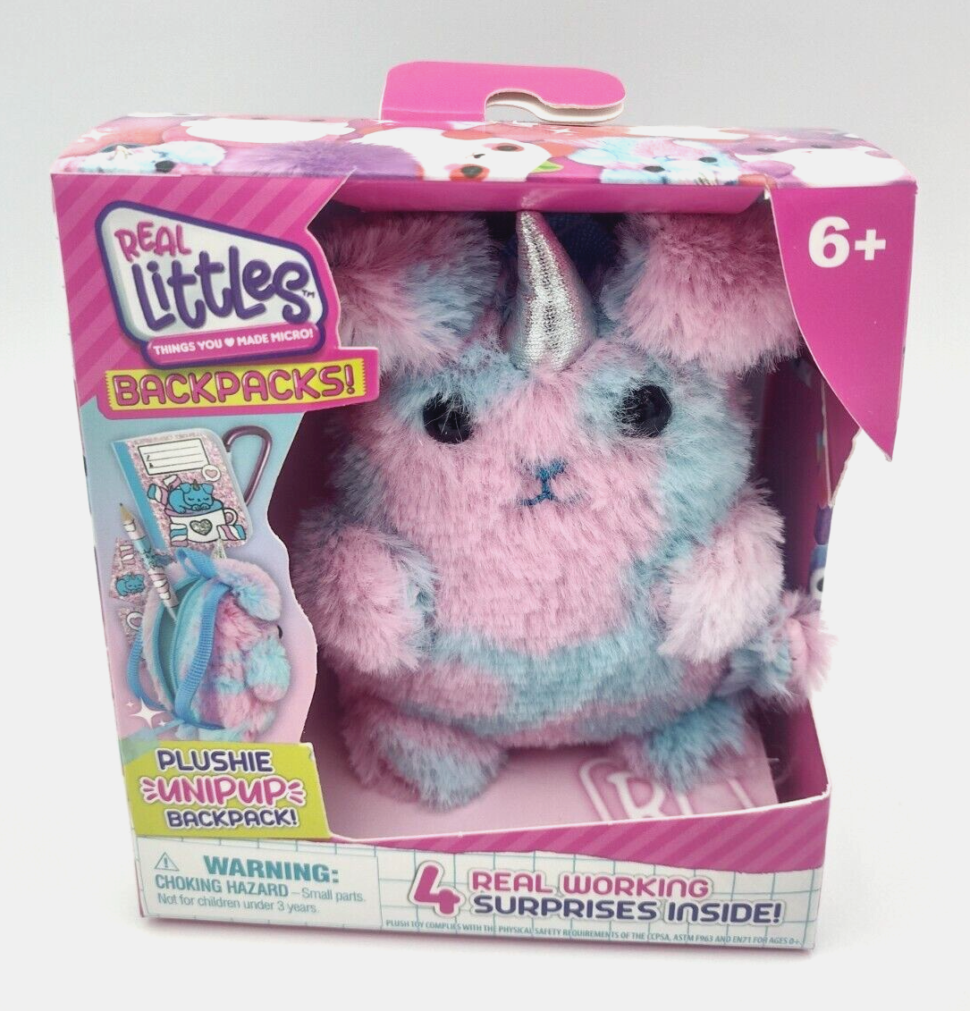 Real Littles Toy Backpack Unipup Fluffy Unicorn Puppy New Plushie