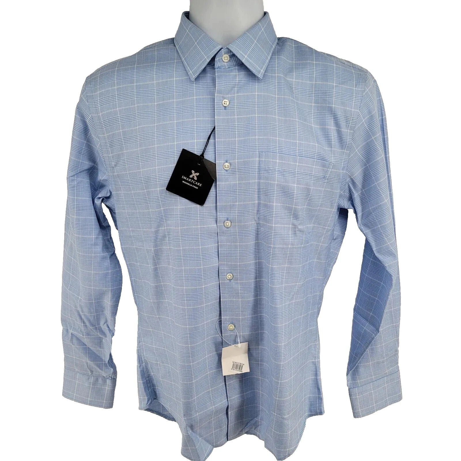 Nordstrom Xadrez 100% algodão Camisas sociais masculinas