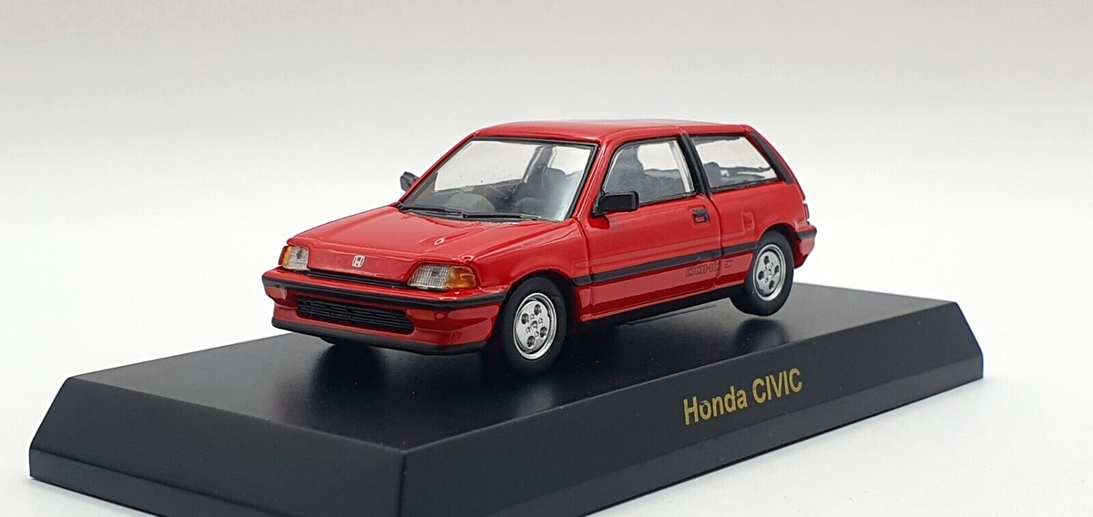 Modellino Honda Civic 11° 2023 Scala 1/43 - Rosso Metallizzato Con Supporto