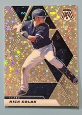 2021 Panini Mosaic Nick Solak Silver Quick Pitch Prizm #104 Texas Rangers 