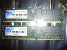 Lot of 2 Patriot PSD2G40036ERB 2GB PC3200 CL3 ECC Registered Server Memory