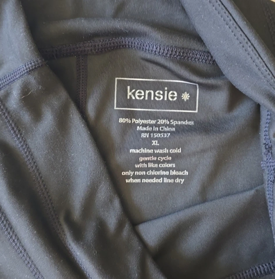 Kensie Mujer Elastizado Pull on Pierna Ancha Leggings Pantalones Bootcut Negro Talla XL NUEVO Foto 4 de 4