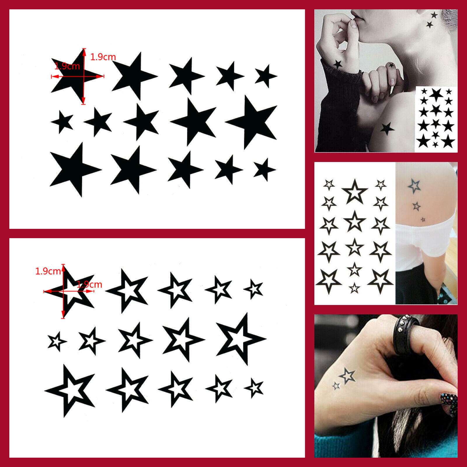 Buy K Style  Hexagonal Star temporary tattoo tattoos for women adults  tatoo tattoo stickers waterproof tatto chest finger arm Online at  desertcartINDIA