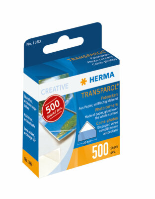 HERMA 1383 Transparol Fotoecken 5x500 Stück im Kartonspender selbstklebend